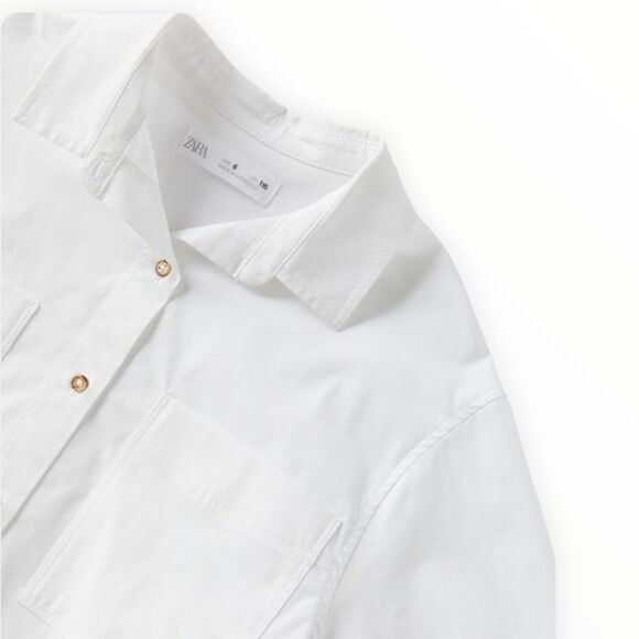 ZARA Kids  | White | POCKET SHIRT - Picture 3 of 4